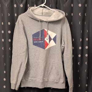 RVCA Gray and Blue Hoodie for Men